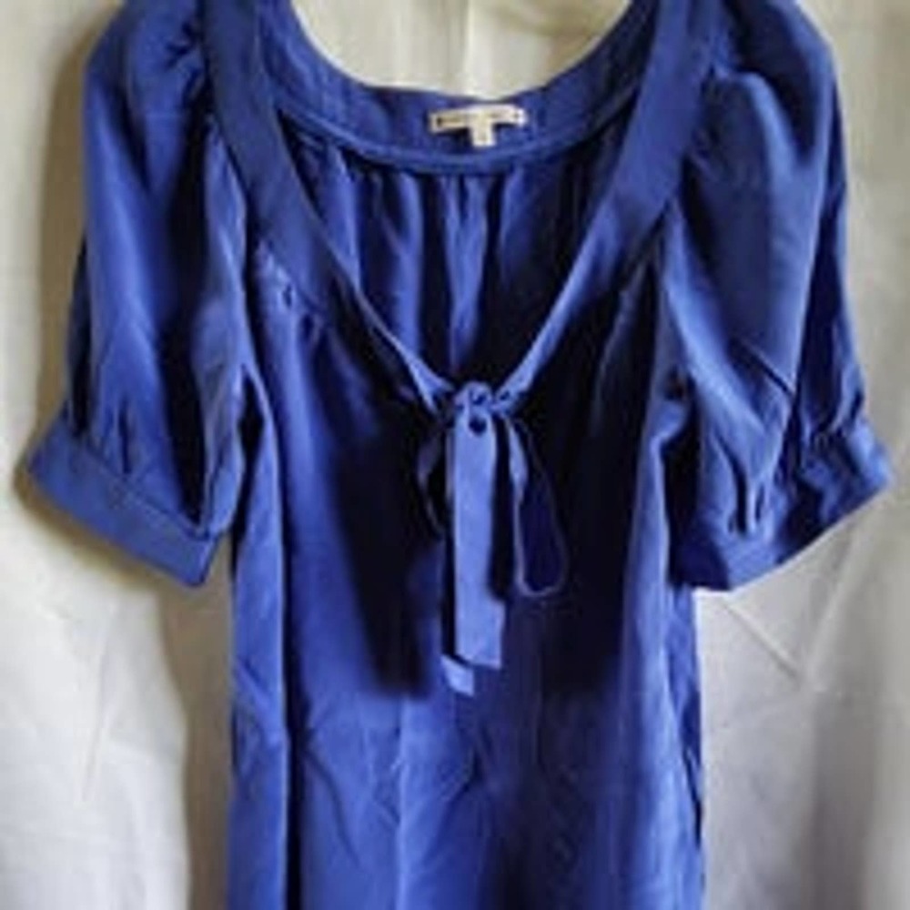 Nanette Lepore Royal Blue Tie-Front Blouse